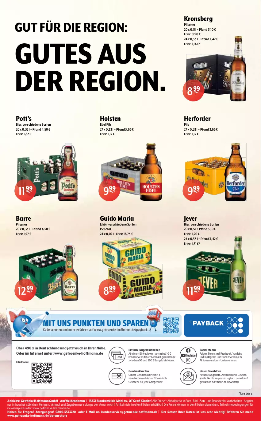 Aktueller Prospekt Getraenke Hoffmann - Prospekte - von 19.12 bis 31.12.2022 - strona 12 - produkty: abholpreise, angebot, angebote, bier, eis, elle, getränk, getränke, gewinnspiel, holsten, jever, jever pilsener, LG, likör, payback, pils, pilsener, reis, Ria, Spiele, Ti, Yo