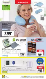 Gazetka promocyjna Lidl - Aktionsprospekt - Gazetka - ważna od 24.09 do 24.09.2022 - strona 26 - produkty: auto, batterie, batterien, beutel, Blutdruckmessgerät, elle, Fieberthermometer, kissen, Kniekissen, messer, ndk, Rückenkissen, Schal, Schale, thermometer, Ti, tisch
