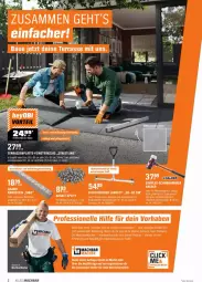 Gazetka promocyjna Obi - Prospekte - Gazetka - ważna od 03.07 do 03.07.2022 - strona 2 - produkty: asti, auer, aust, Bau, Bodenplatte, elle, HP, latte, leine, LG, mac, natur, naturstein, pflaster, sim, Sport, Ti, Tiere, werkzeug, Yo, Zelt