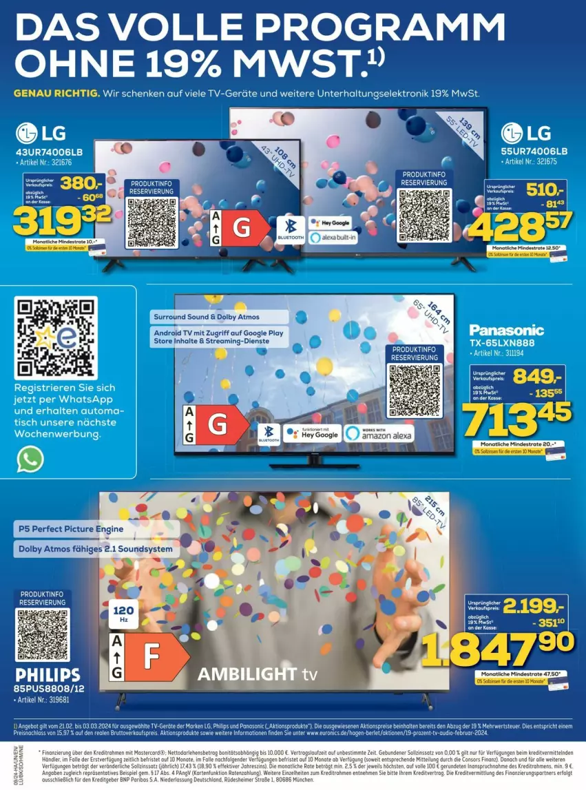 Aktueller Prospekt Euronics - Prospekte - von 27.02 bis 02.03.2024 - strona 2 - produkty: Android TV, auto, Elektro, google play, Ti, tisch