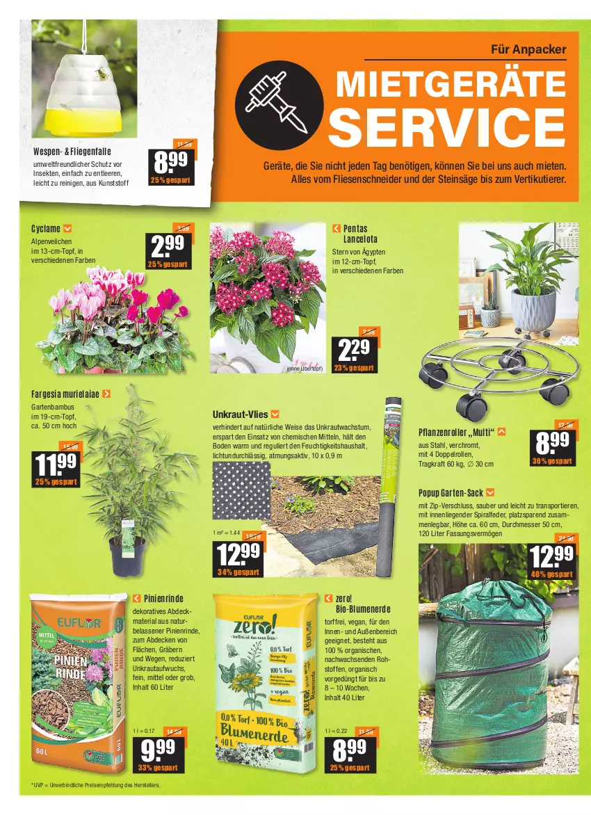 Aktueller Prospekt Vmarkt - V-Baumarkt - von 25.08 bis 31.08.2022 - strona 2 - produkty: Alpenveilchen, bambus, bio, blume, blumen, blumenerde, decke, eis, elle, erde, Garten, kraft, Kraut, Liege, messer, natur, pflanze, pflanzen, reis, Ria, rind, Roller, sac, säge, sekt, Sport, teller, Ti, Tiere, topf, übertopf