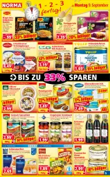 Gazetka promocyjna Norma - Norma - Gazetka - ważna od 16.09 do 16.09.2024 - strona 5 - produkty: auer, balsam, balsamico, basilikum, Bau, Bauer, Becher, beere, Berger, beutel, bordelaise, braten, broccoli, brötchen, chili, creme, curry, eis, elle, ente, essig, fertiggericht, filet, flasche, fleisch, frühstücksfleisch, geback, Geflügel, geschnetzeltes, grüne oliven, gulasch, Hausmacher, himbeer, himbeere, Käse, ketchup, Kette, knoblauch, kräuter, kräutern, Kroketten, kühlregal, leberwurst, mac, marinade, Mett, mettwurst, natur, nudel, nudeln, olive, oliven, regal, rind, rinder, Rinderroulade, salat, sauce, Schal, Schale, schlemmerfilet, schwein, schweine, schweinefleisch, sesam, Spezi, steak, Ti, weck, weichkäse, wein, weine, wiener, würfel, wurst, Zelt, ZTE, zwiebel