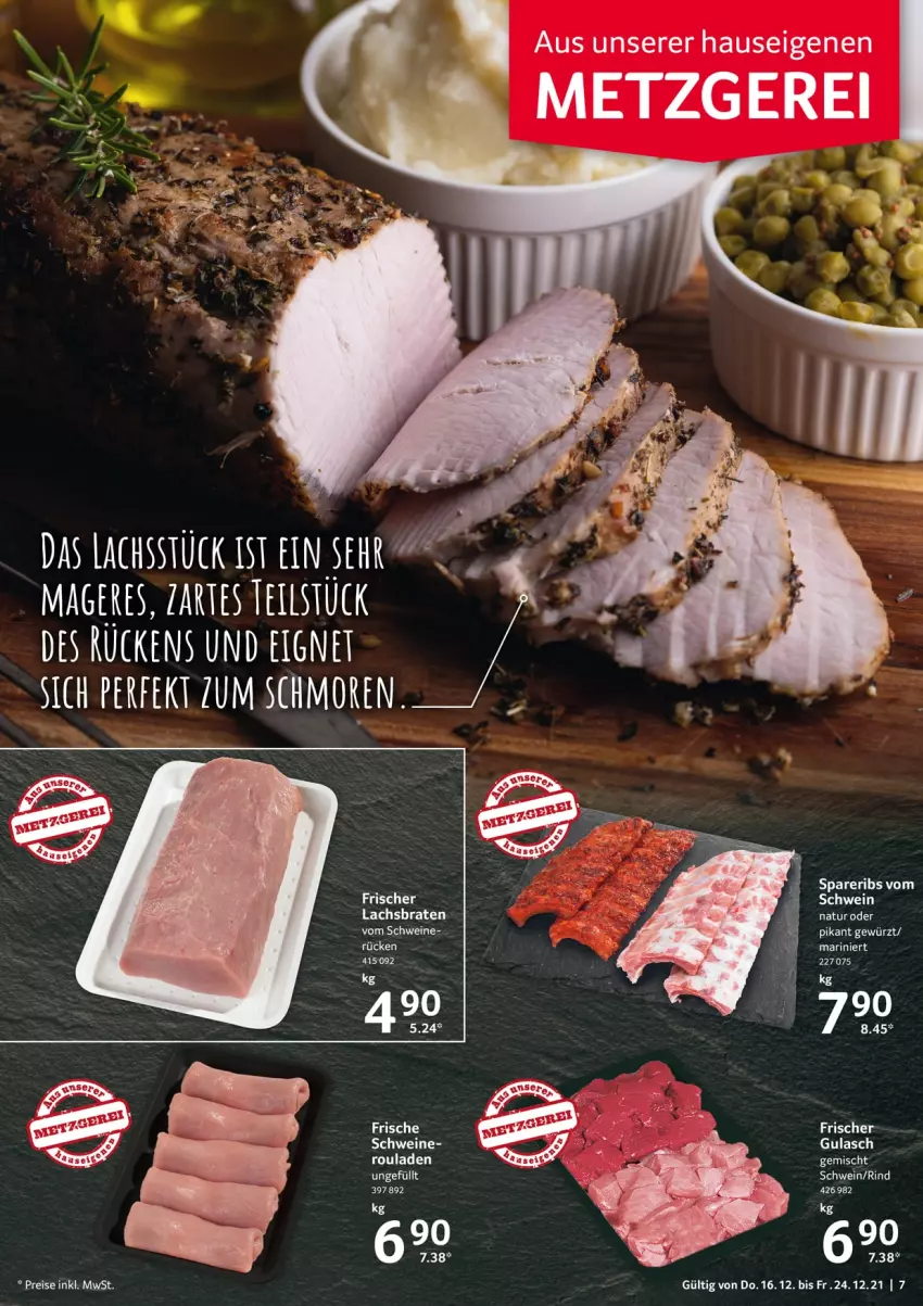 Aktueller Prospekt Selgros - Vorschau:
            Food - von 16.12 bis 24.12.2021 - strona 7 - produkty: braten, ente, gewürz, gulasch, lachs, Lachsbraten, natur, rind, rouladen, schwein, schweine, spareribs, Ti, wein, weine