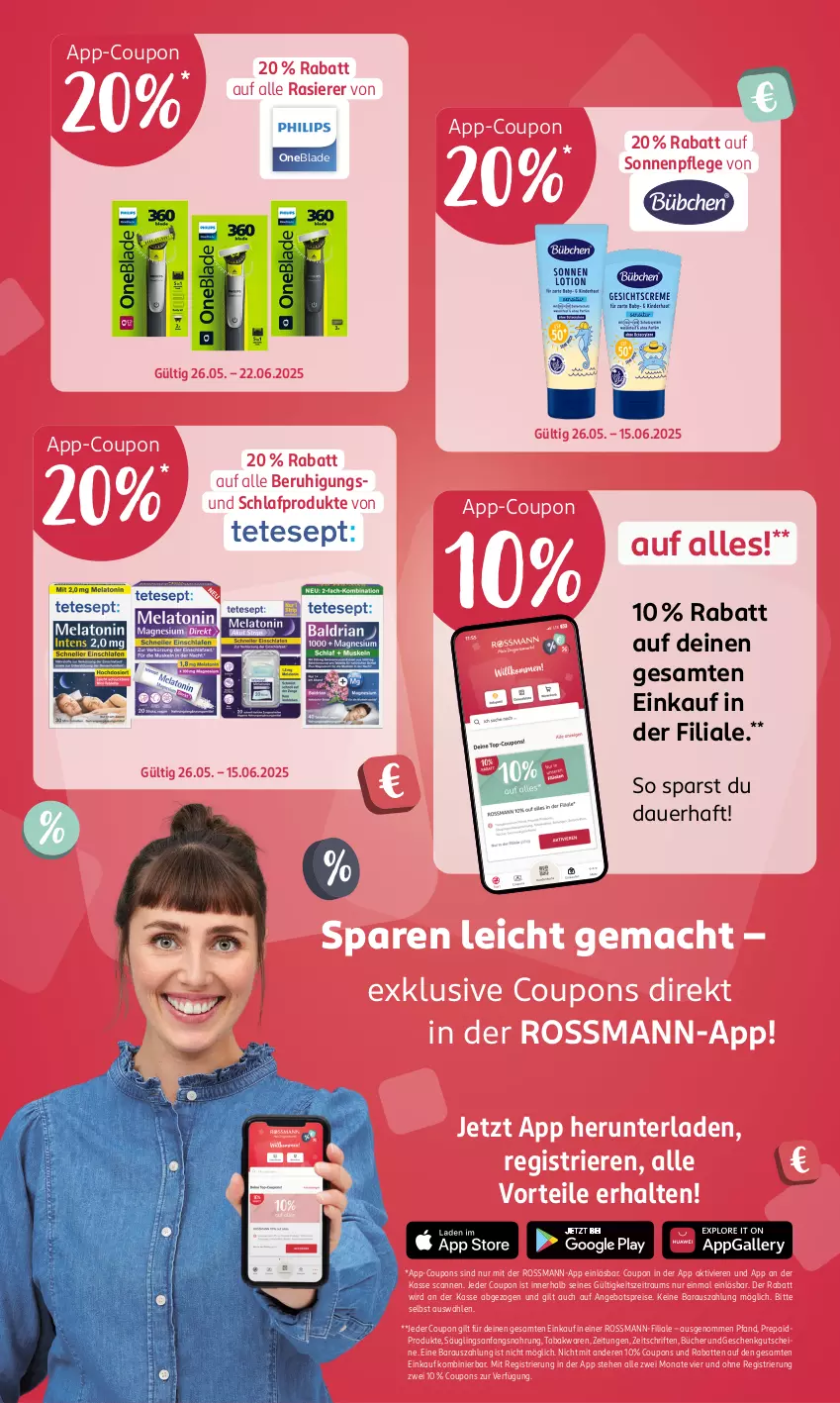 Aktueller Prospekt Rossmann - Prospekte - von 09.06 bis 22.06.2025 - strona 2 - produkty: angebot, angebotspreis, auer, coupon, coupons, eis, gutschein, gutscheine, mac, rasierer, reis, Ti