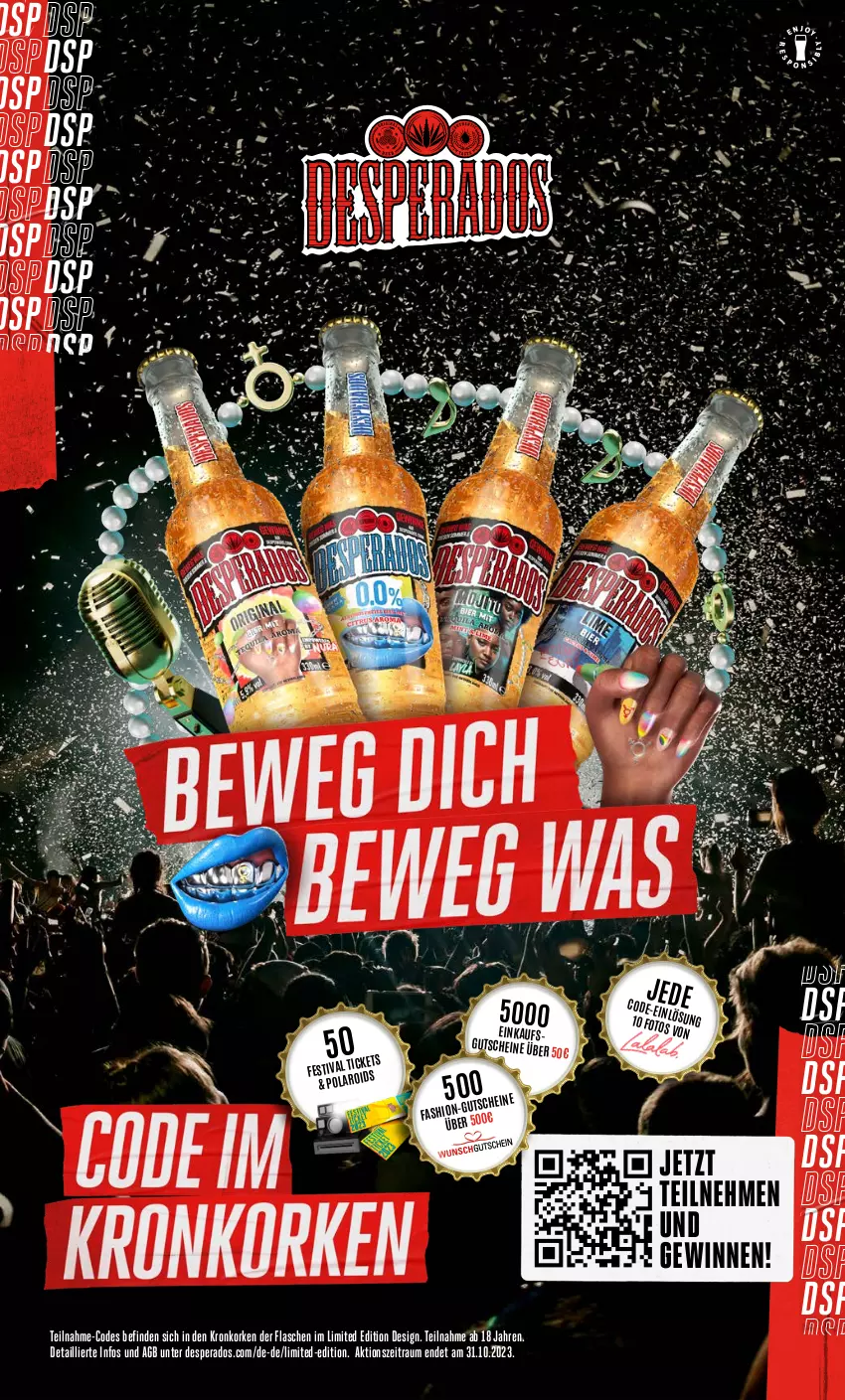 Aktueller Prospekt Famila - Prospekte - von 02.10 bis 07.10.2023 - strona 19 - produkty: desperados, flasche, gutschein, gutscheine, Ti