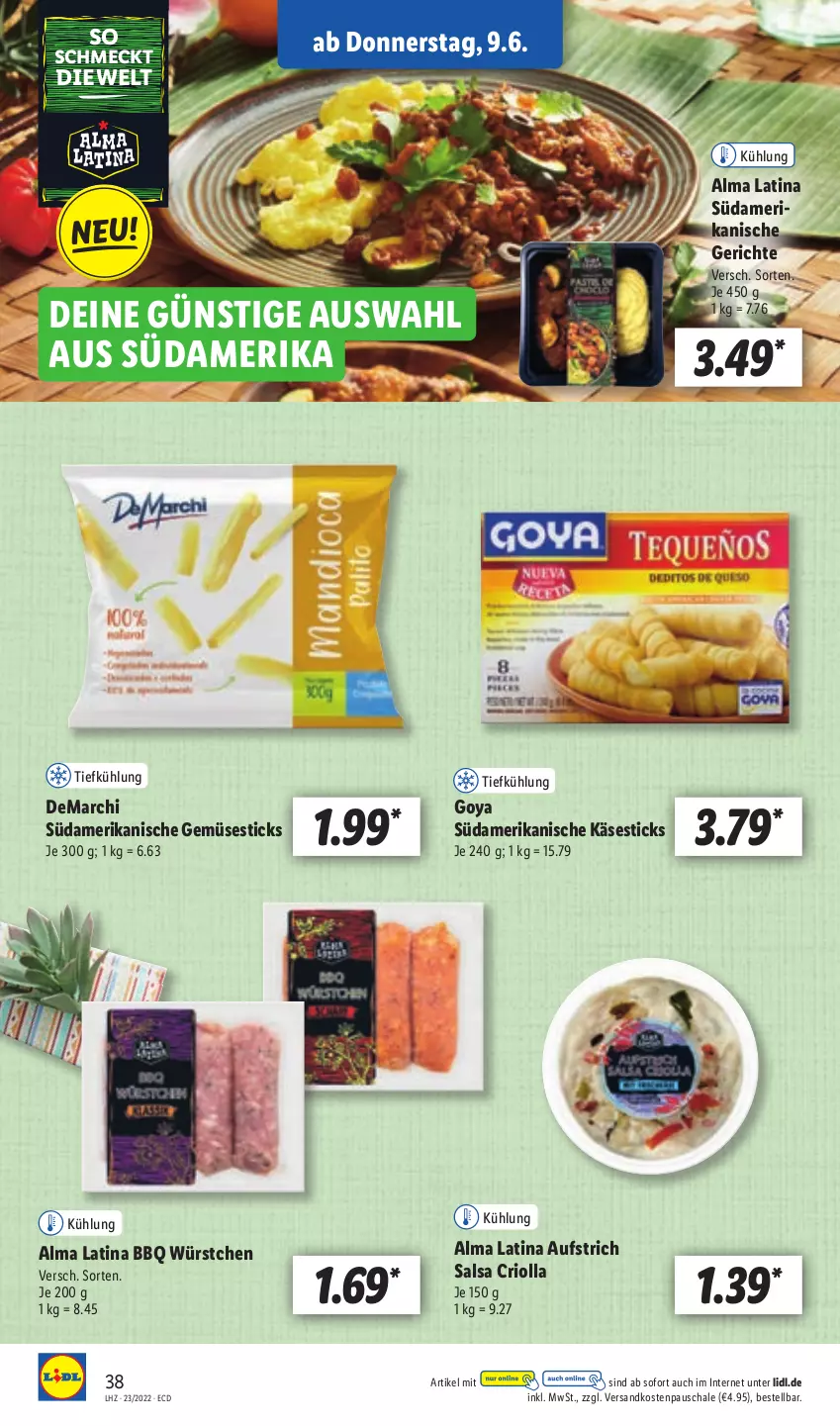 Aktueller Prospekt Lidl - Aktionsprospekt - von 07.06 bis 11.06.2022 - strona 40 - produkty: aufstrich, Käse, ndk, Salsa, Schal, Schale, Ti, würstchen