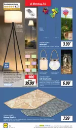 Gazetka promocyjna Lidl - Aktionsprospekt - Gazetka - ważna od 11.06 do 11.06.2022 - strona 16 - produkty: akku, aust, auto, bügel, deka, edelstahl, eis, fernbedienung, kerze, lack, Lacke, ladekabel, led-solarleuchte, leds, Leuchte, ndk, Outdoor-Teppich, reis, Ria, Schal, Schale, solarleuchte, stehleuchte, teppich, Ti, tisch, wasser, ZTE