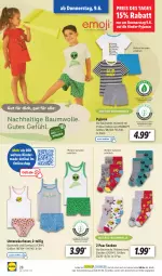 Gazetka promocyjna Lidl - Aktionsprospekt - Gazetka - ważna od 11.06 do 11.06.2022 - strona 30 - produkty: Bau, baumwolle, bio, bio-baumwolle, eis, Kinder, lenzing, mit bio-baumwolle, Mode, ndk, Pyjama, reis, Ria, Schal, Schale, socken, Ti, Unterwäsche, wolle