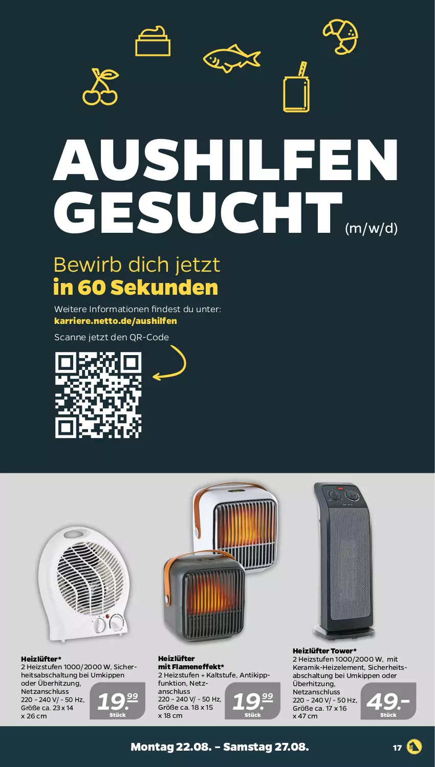 Aktueller Prospekt Netto - Woche 34 - von 22.08 bis 27.08.2022 - strona 17 - produkty: Schal, Ti