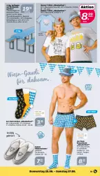 Gazetka promocyjna Netto - Woche 34 - Gazetka - ważna od 27.08 do 27.08.2022 - strona 19 - produkty: asti, Bank, Bau, baumwolle, bier, Bierzeltgarnitur, damen t-shirt, decke, garnitur, latte, LG, Ria, schuhe, shirt, shorts, socken, T-Shirt, Ti, tisch, tischdecke, wolle, Zelt