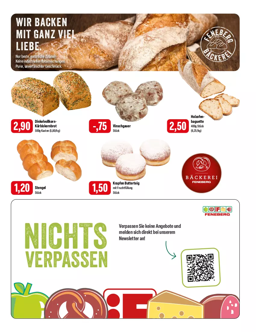 Aktueller Prospekt Feneberg - Prospekte - von 25.01 bis 27.01.2024 - strona 5 - produkty: angebot, angebote, auer, backmischung, Backmischungen, baguette, brot, butter, elle, Engel, frucht, Holz, korn, Kürbis, mac, mit frucht, Ofen