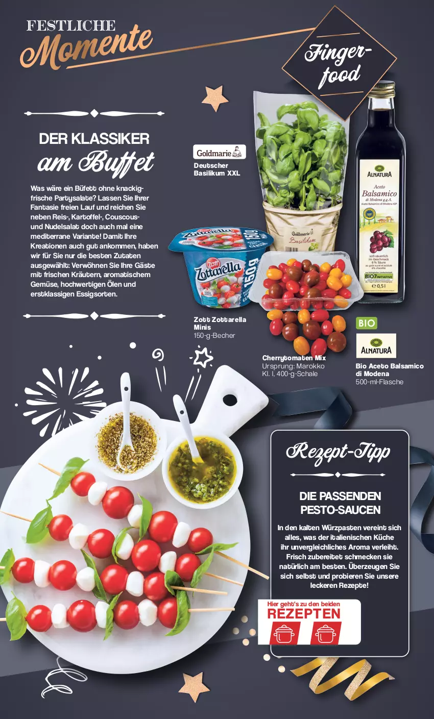 Aktueller Prospekt Famila - Prospekte - von 27.12 bis 30.12.2023 - strona 14 - produkty: aceto, aceto balsamico, balsam, balsamico, basilikum, Becher, bier, Biere, bio, cherrytomaten, couscous, eis, essig, fanta, flasche, kartoffel, kräuter, kräutern, küche, Mode, nudel, nudelsalat, pesto, reis, rel, rezept, rezept-tipp, rezepte, Ria, salat, salate, sauce, saucen, Schal, Schale, Ti, tisch, tomate, tomaten, zott, zottarella, zottarella minis