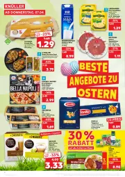 Gazetka promocyjna Kaufland - Gazetka - ważna od 13.04 do 13.04.2022 - strona 2 - produkty: angebot, barilla, dolce gusto, eier, eis, gin, haltbare milch, hartweizen, Käse, knorr, kräuter, leerdammer, marinade, milch, mövenpick, mövenpick eis, Nescafé, original wagner, purland, reis, salami, schnittkäse, schwein, schweine, schweinenacken, Soße, Spezi, steak, teigwaren, Ti, vom schweinenacken, wagner, wagners, weihenstephan, wein, weine, wiltmann, ZTE