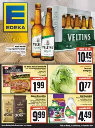 Gazetka promocyjna Edeka - Prospekte - Gazetka - ważna od 28.09 do 28.09.2024 - strona 1 - produkty: ariel, ariel waschmittel, beutel, bio, bohne, bohnen, dallmayr, deka, die ofenfrische, Dr. Oetker, eis, eisbergsalat, erde, espresso, flasche, oder radler, Ofen, pils, pilsener, pizza, Pods, prodomo, radler, rwe, salat, steinofen, tee, Ti, tradizionale, veltins, veltins pilsener, waschmittel