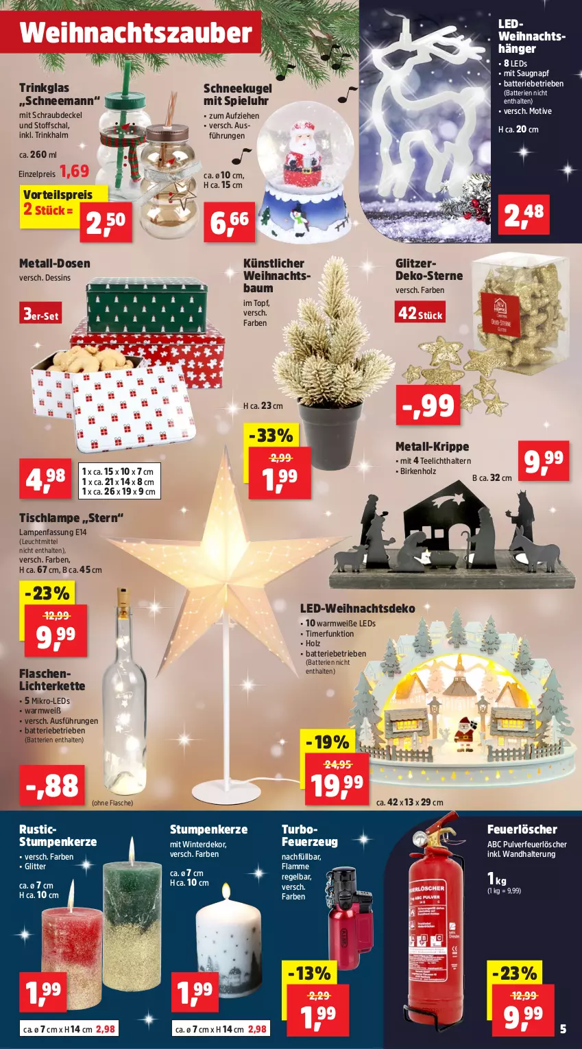 Aktueller Prospekt Thomas Philipps - von 09.12 bis 14.12.2024 - strona 5 - produkty: batterie, batterien, Bau, decke, Deckel, eis, erde, Feuerzeug, flasche, Holz, kerze, Kette, Kugel, lamm, Lampe, leds, leuchtmittel, lichterkette, reis, Schal, Schneekugel, tee, Teelicht, teelichthalter, Ti, timer, tisch, Tischlampe, topf, trinkglas, uhr, vorteilspreis, wandhalterung, Weihnachtsbaum