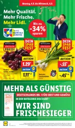 Gazetka promocyjna Lidl - Aktionsprospekt - Gazetka - ważna od 09.09 do 09.09.2023 - strona 2 - produkty: angebot, coupon, discount, eis, ente, frucht, Lauchzwiebel, lauchzwiebeln, magazin, obst, Obst und Gemüse, reis, Ti, trauben, und gemüse, zwiebel, zwiebeln