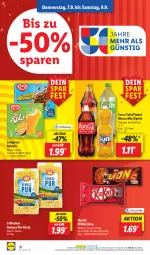 Gazetka promocyjna Lidl - Aktionsprospekt - Gazetka - ważna od 09.09 do 09.09.2023 - strona 54 - produkty: coca-cola, cola, eis, elle, fanta, kitkat, langnese, lion, Mezzo Mix, ndk, nestlé, nuss, pasta, preisvorteil, reis, Schal, Schale, sprite, stieleis, teller, Ti