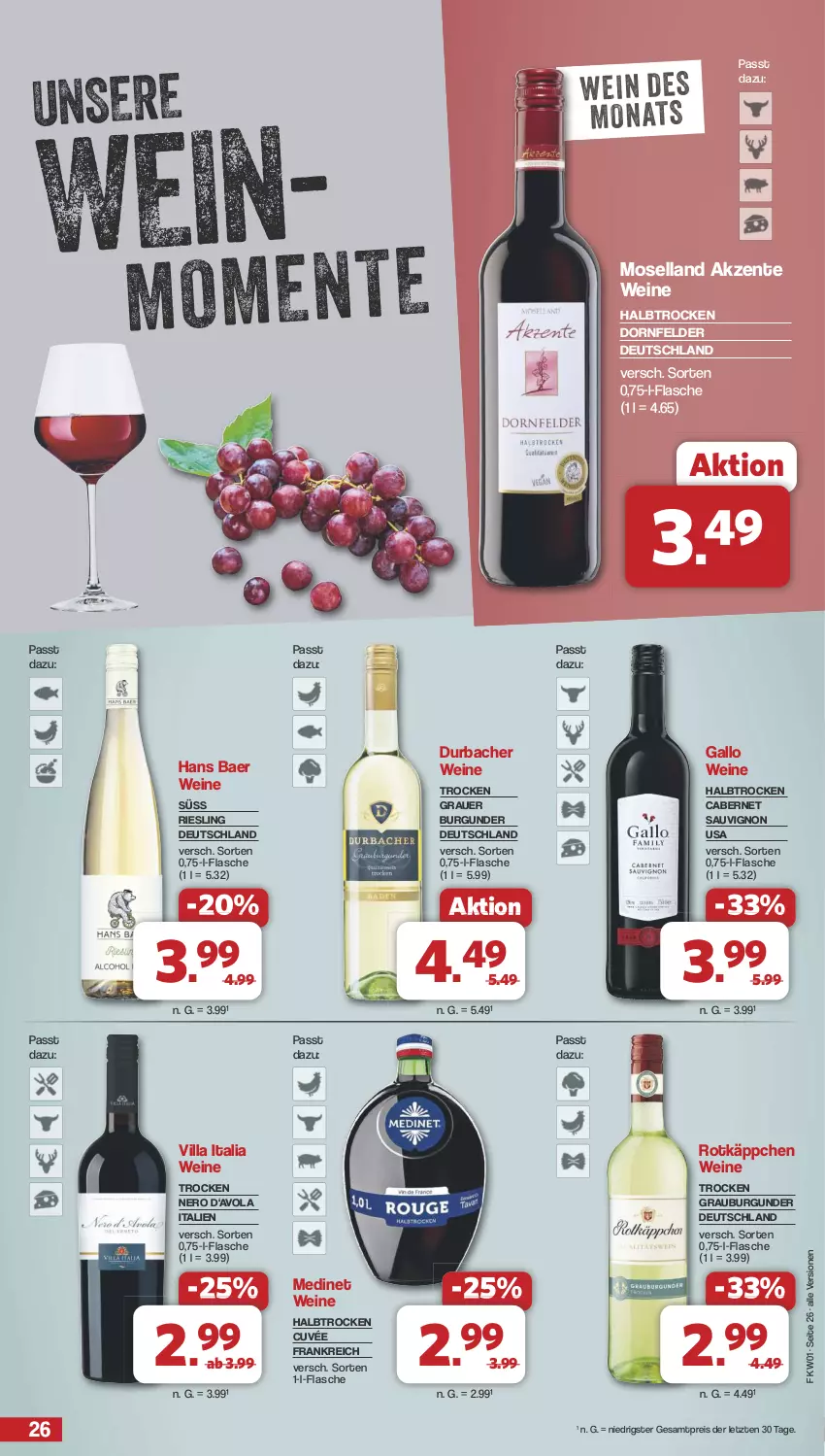 Aktueller Prospekt Famila - Prospekte - von 30.12.2024 bis 04.01.2025 - strona 26 - produkty: auer, burgunder, cabernet, cabernet sauvignon, cuvée, dornfelder, eis, ente, flasche, gallo, grauburgunder, grauer burgunder, medinet, moselland, nero, reis, riesling, rotkäppchen, sauvignon, Ti, wein, weine, ZTE