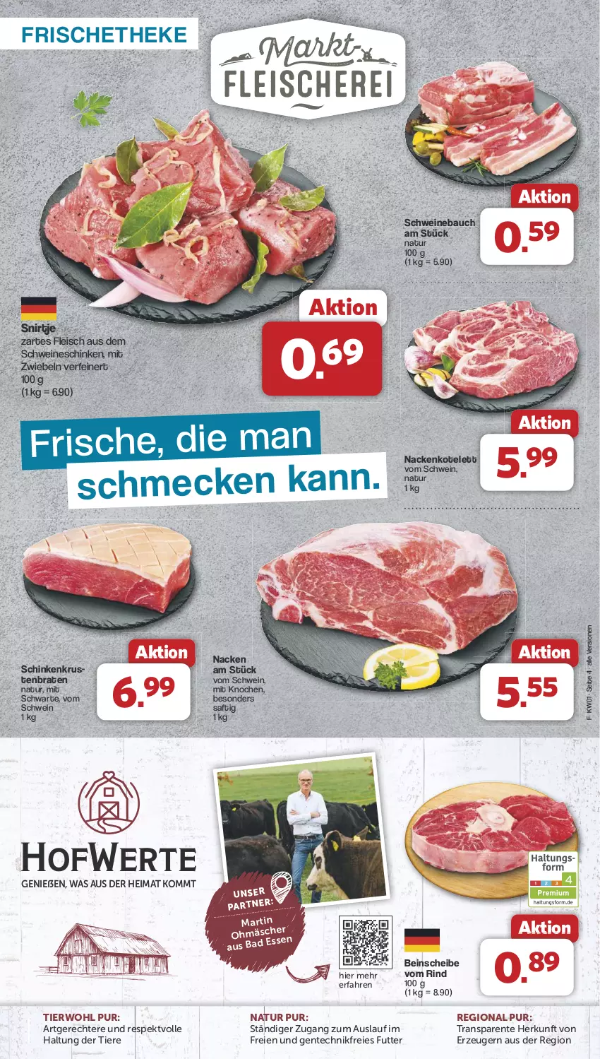 Aktueller Prospekt Famila - Prospekte - von 30.12.2024 bis 04.01.2025 - strona 4 - produkty: Bau, braten, eis, ente, fleisch, kotelett, krustenbraten, mit zwiebeln, natur, rind, saft, schinken, schwein, schweine, Schweinebauch, Ti, Tiere, wein, weine, zwiebel, zwiebeln