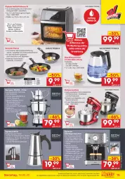 Gazetka promocyjna Netto Marken-Discount - Filial-Angebote - Gazetka - ważna od 19.02 do 19.02.2022 - strona 19 - produkty: ACC, angebot, backofen, Behälter, beleuchtung, braten, Cap, cappuccino, chia, cin, edelstahl, eis, Elektro, elle, espresso, fritteuse, Germ, glas-wasserkocher, grill, Heißluftfritteuse, herdarten, kaffee, Kocher, küche, Küchen, küchenmaschine, latte, latte macchiato, led-beleuchtung, mac, macchiato, milch, mit led-beleuchtung, Ofen, pfanne, reis, Ria, Schneebesen, schüssel, tasse, tee, teekanne, thermometer, thermostat, Ti, Tiere, wasser, wasserkocher, wassertank, ZTE