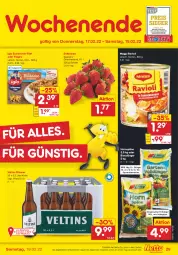 Gazetka promocyjna Netto Marken-Discount - Filial-Angebote - Gazetka - ważna od 19.02 do 19.02.2022 - strona 29 - produkty: angebot, beere, beeren, bio, dünger, ente, erdbeere, erdbeeren, filegro, filet, iglo, maggi, pils, pilsener, ravioli, Schal, Schale, schlemmer-filet, Ti, veltins, veltins pilsener, ZTE