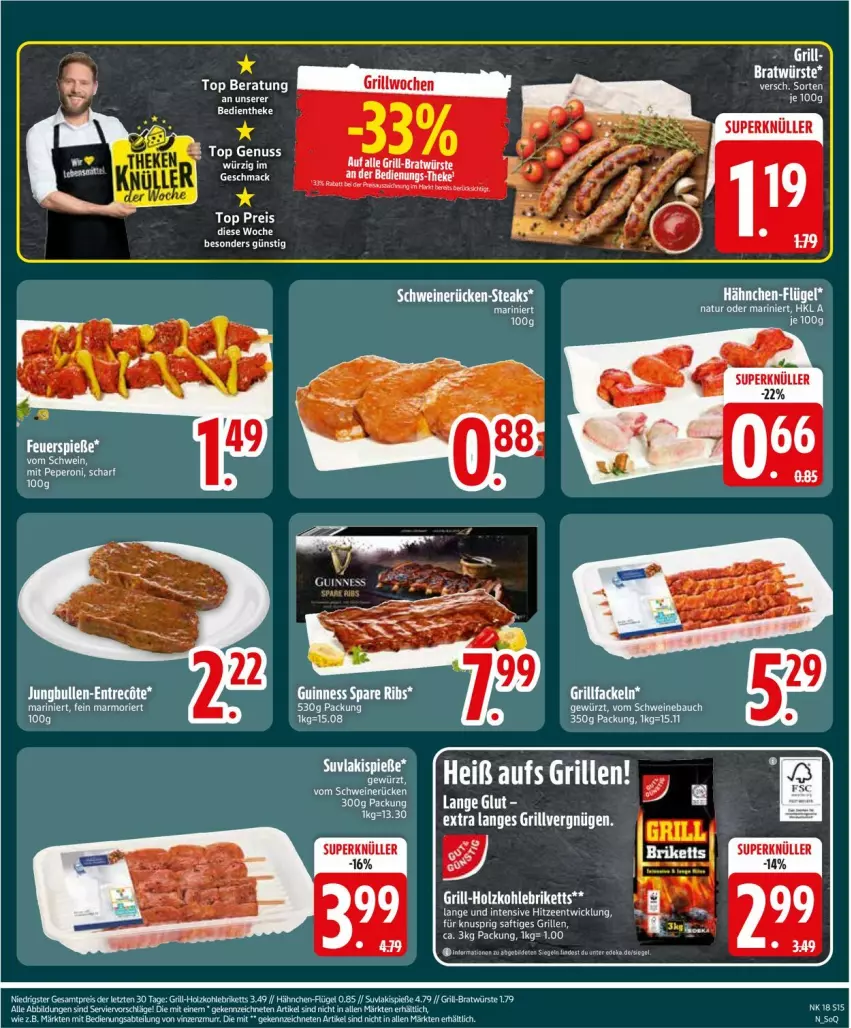 Aktueller Prospekt Edeka - Prospekte - von 27.04 bis 02.05.2026 - strona 17 - produkty: Bau, briketts, gewürz, grill, grill-holzkohle, Holz, holzkohle, nuss, saft, schwein, schweine, Schweinebauch, schweinerücken, Ti, wein, weine, ZTE