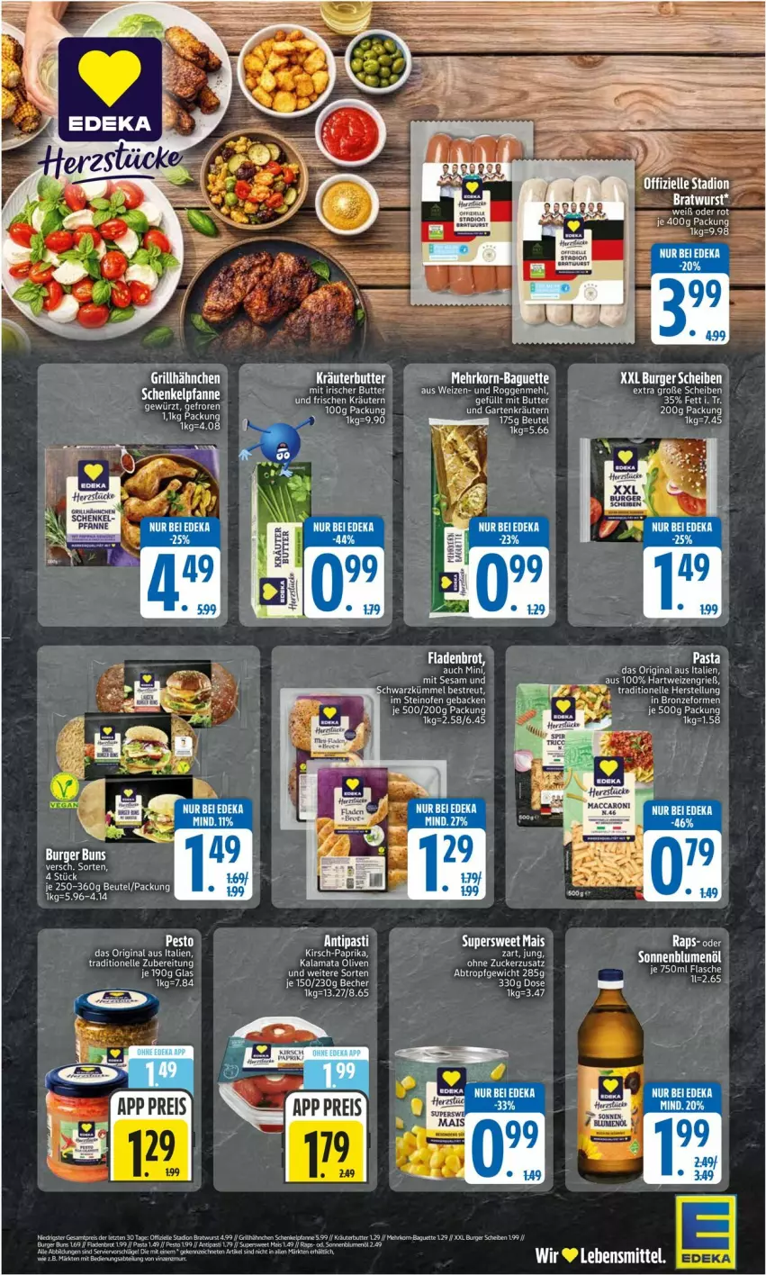 Aktueller Prospekt Edeka - Prospekte - von 27.04 bis 02.05.2026 - strona 2 - produkty: Becher, beutel, blume, blumen, blumenöl, brot, butter, elle, ente, Fladenbrot, Garten, geback, gin, grill, grillhähnchen, henkel, kräuter, kräutern, mais, Ofen, olive, oliven, pfanne, schenkel, sonnenblume, sonnenblumen, sonnenblumenöl, steinofen, tee, Ti, zucker