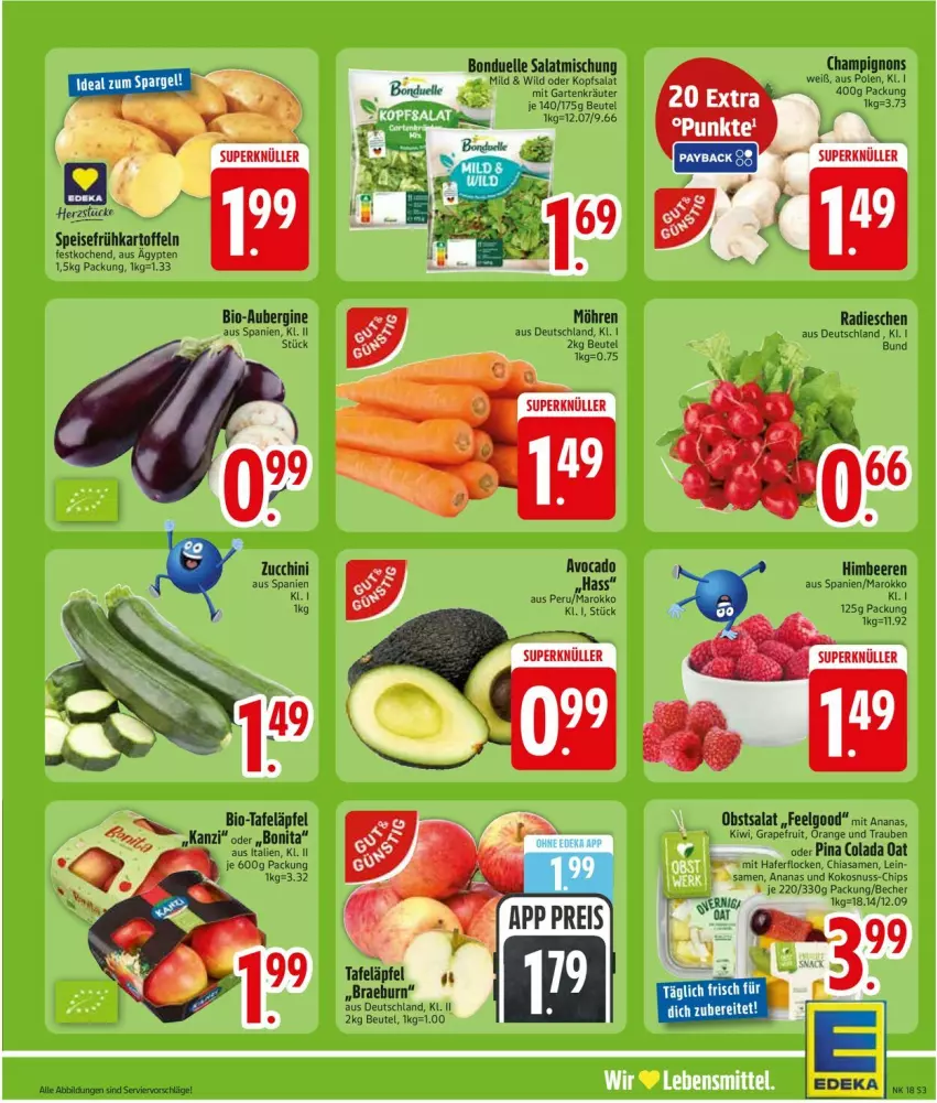 Aktueller Prospekt Edeka - Prospekte - von 27.04 bis 02.05.2026 - strona 5 - produkty: ananas, avocado, Becher, beere, beeren, beutel, eis, elle, Garten, grapefruit, himbeer, himbeere, himbeeren, kopfsalat, kräuter, lebensmittel, obst, orange, salat, trauben, Wild, zucchini