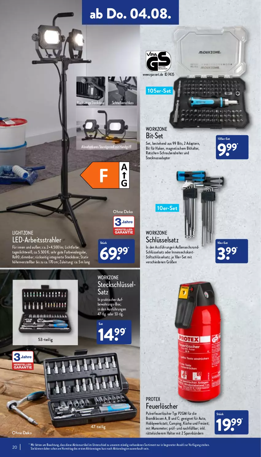 Aktueller Prospekt Aldi Nord - Aldi-Vorschau - von 01.08 bis 06.08.2022 - strona 20 - produkty: adapter, auto, gin, Hobby, küche, LG, lightzone, ndk, nuss, Protex, schrauben, Schraubendreher, steckdose, Ti, tisch, ZTE