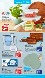 Gazetka promocyjna Aldi Nord - Aldi-Vorschau - Gazetka - ważna od 06.08 do 06.08.2022 - strona 14 - produkty: brita, decke, Deckel, dell, Elan, Elektro, elle, filterkartuschen, frischhaltedosen, gin, Holz, mac, Maxtra, Mode, quad, Ria, schneidebrett, Ti, tisch, Tischset, wasser, wasserfilter, ZTE