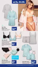 Gazetka promocyjna Aldi Nord - Aldi-Vorschau - Gazetka - ważna od 06.08 do 06.08.2022 - strona 19 - produkty: Bau, baumwolle, eis, ente, garnitur, gin, Mantel, Pyjama, reine baumwolle, Ria, slip, slips, Ti, wolle, ZTE