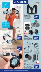 Gazetka promocyjna Aldi Nord - Aldi-Vorschau - Gazetka - ważna od 06.08 do 06.08.2022 - strona 22 - produkty: Armband, Armbanduhr, ball, batterie, dell, eis, elle, erde, Hanteln, kleid, Kleidung, LG, Mode, Rauch, Ria, Sport, Ti, uhr, wasser