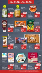 Gazetka promocyjna Aldi Nord - Aldi-Vorschau - Gazetka - ważna od 06.08 do 06.08.2022 - strona 7 - produkty: ACC, auer, aus der tiefkühlung, beutel, bifi, biscotto, bohne, bohnen, brot, cheesecake, chips, chipsfrisch, cocktail, creme, eintopf, erde, feinkost, ferrero, flasche, funny-frisch, gin, haselnuss, heinz, kaffee, kaffeepads, kakao, Kinder, Kinder Maxi, knoppers, lavazza, Manner, milch, nuss, rwe, salami, sauce, schoko, schokolade, snack, Spezi, storck, Ti, topf, veggie, waffeln, Weiße Bohnen, würstchen, ZTE