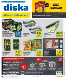 Gazetka promocyjna Diska - Prospekte - Gazetka - ważna od 03.09 do 03.09.2022 - strona 1 - produkty: aktionspreis, angebot, angebote, arla, Becher, bier, bratwurst, decke, Deckel, eis, frucht, fruchtgummi, Glasdeckel, gurke, haribo, jacobs, jacobs krönung, kaffee, Kochtopf, köstritzer, limette, magazin, messer, Mett, oder radler, pils, radler, reis, rwe, salat, Salatgurke, stielkasserolle, Ti, topf, wurst