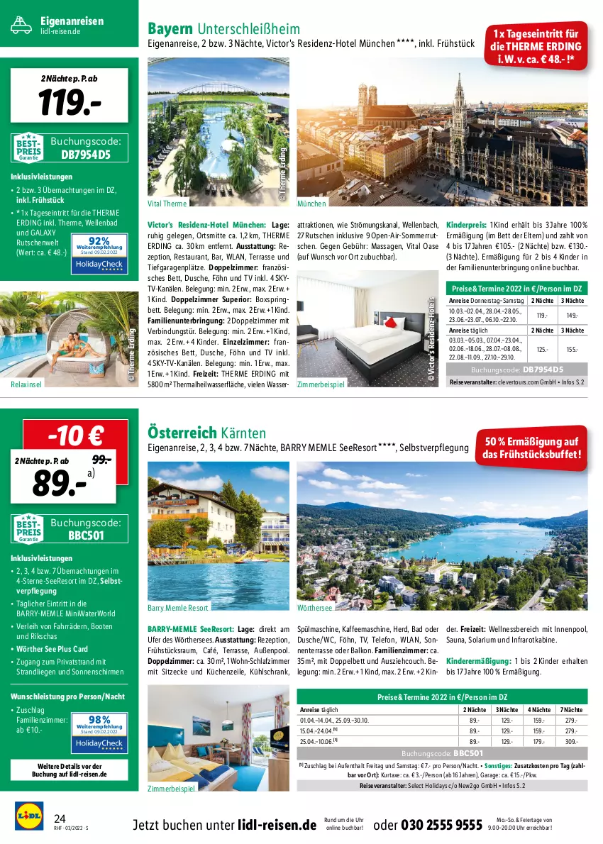 Aktueller Prospekt Lidl - Monatliche Reise-Highlights - von 26.02 bis 30.04.2022 - strona 24 - produkty: axe, Bad, bestpreis, bett, boxspringbett, buch, Couch, dusche, eier, eis, elle, ente, inklusivleistungen, innenpool, kaffee, kaffeemaschine, Kinder, küche, Küchen, Küchenzeile, kühlschrank, kurtaxe, Liege, pool, reis, reiseveranstalter, rel, rezept, ring, schirme, schlafzimmer, Schrank, sonnenschirm, telefon, Ti, uhr, vita, wasser, wellnessbereich, zimmerbeispiel