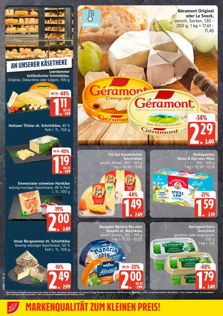 Aktueller Prospekt Edeka - Prospekte - von 27.07 bis 01.08.2026 - strona 11 - produkty: emmentaler, gin, hartkäse, Holts, Käse, leerdammer, mac, schnittkäse, schweizer hartkäse, snack, Ti, Tilsiter