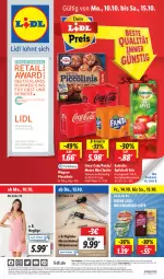 Gazetka promocyjna Lidl - Aktionsprospekt - Gazetka - ważna od 15.10 do 15.10.2022 - strona 1 - produkty: Abtei, angebot, angebote, apfel, apfelsaft, Bad, bio, coca-cola, cola, discount, eis, ente, fanta, frucht, magazin, messer, Mezzo Mix, obst, piccolinis, reis, saft, sprite, Ti, und gemüse, vita, wagner, ZTE