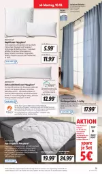 Gazetka promocyjna Lidl - Aktionsprospekt - Gazetka - ważna od 15.10 do 15.10.2022 - strona 21 - produkty: angebot, auer, bett, decke, dell, eis, elle, Ergee, Gardinen, kissen, kopfkissen, Laufen, Liege, mab, meradiso, Mode, reis, Ria, rwe, Schal, steppbett, Ti, Trockner, ZTE