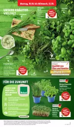 Gazetka promocyjna Lidl - Aktionsprospekt - Gazetka - ważna od 15.10 do 15.10.2022 - strona 3 - produkty: basilikum, Bau, bio, bioland, discount, eis, elle, Garten, Gartenkresse, Koriander, kräuter, lebensmittel, minze, monitor, obst, Obst und Gemüse, petersilie, pril, reis, Ria, rosmarin, schnittlauch, Ti, topf, Topfkräuter, trolli, und gemüse, usb