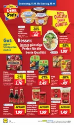 Gazetka promocyjna Lidl - Aktionsprospekt - Gazetka - ważna od 15.10 do 15.10.2022 - strona 36 - produkty: bamboo, bambus, eis, elle, flammkuchen, gin, Grießpudding, kuchen, lamm, landliebe, mac, maggi, maggi fix, ndk, nudel, nudeln, Ofen, pasta, pizza, pudding, reifen, reis, rügenwalder, rügenwalder mühle, sahne, salat, Sambal Oelek, sauce, saucen, Schal, Schale, schnäppchen, steinofen, steinofen pizza, teller, Ti, wagner