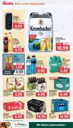 Gazetka promocyjna Famila - Prospekte - Gazetka - ważna od 02.03 do 02.03.2024 - strona 16 - produkty: Alwa, coca-cola, cola, drink, eis, flasche, glasflasche, ice tea, krombache, krombacher, lebensmittel, limo, limonade, lipton, lipton ice tea, mais, mineralwasser, natur, pils, pilsener, reis, sinalco, Ti, vilsa, wasser, ZTE