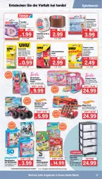 Gazetka promocyjna Famila - Prospekte - Gazetka - ważna od 02.03 do 02.03.2024 - strona 27 - produkty: angebot, angebote, beispielabbildung, braun, decke, eis, elle, Jungfrau, kleber, monster, Monster Truck, Puppe, reis, rwe, schubladen, Schubladenturm, Spiele, spielwaren, teller, tesa, Ti, ZTE