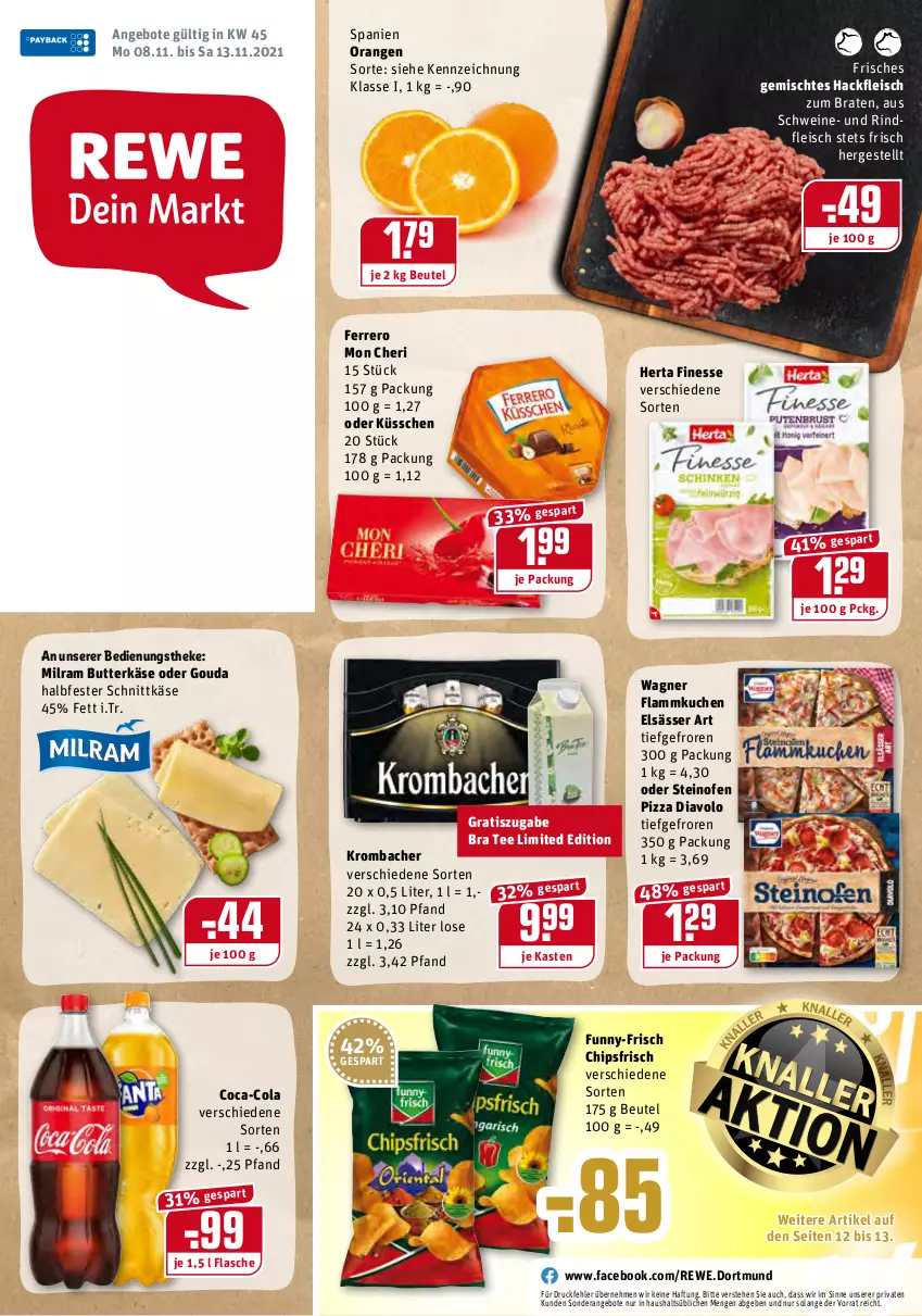 Aktueller Prospekt Rewe - Diese Woche im Angebot! - von 08.11 bis 13.11.2021 - strona 1