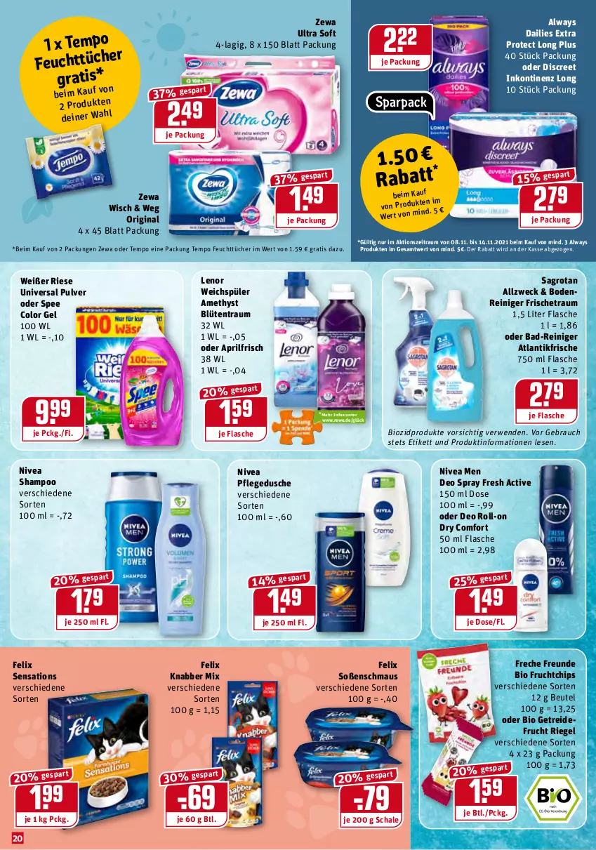 Aktueller Prospekt Rewe - Diese Woche im Angebot! - von 08.11 bis 13.11.2021 - strona 20