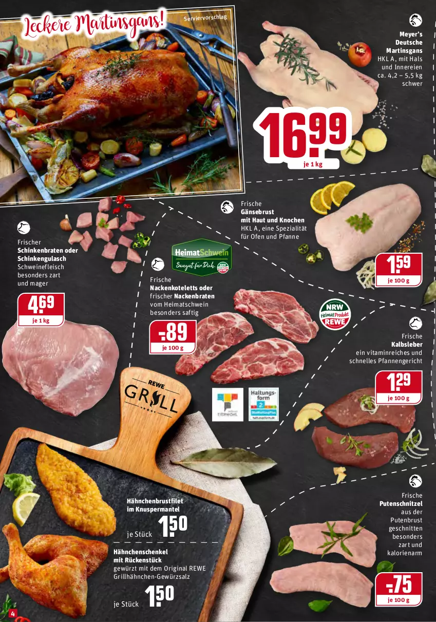 Aktueller Prospekt Rewe - Diese Woche im Angebot! - von 08.11 bis 13.11.2021 - strona 4