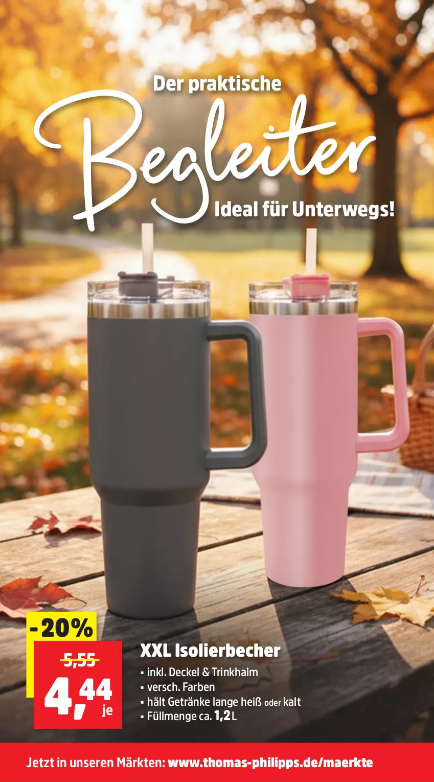 Aktueller Prospekt Thomas Philipps - von 27.10 bis 01.11.2025 - strona 13 - produkty: Becher, decke, Deckel, getränk, getränke, isolierbecher, rwe, Ti, tisch