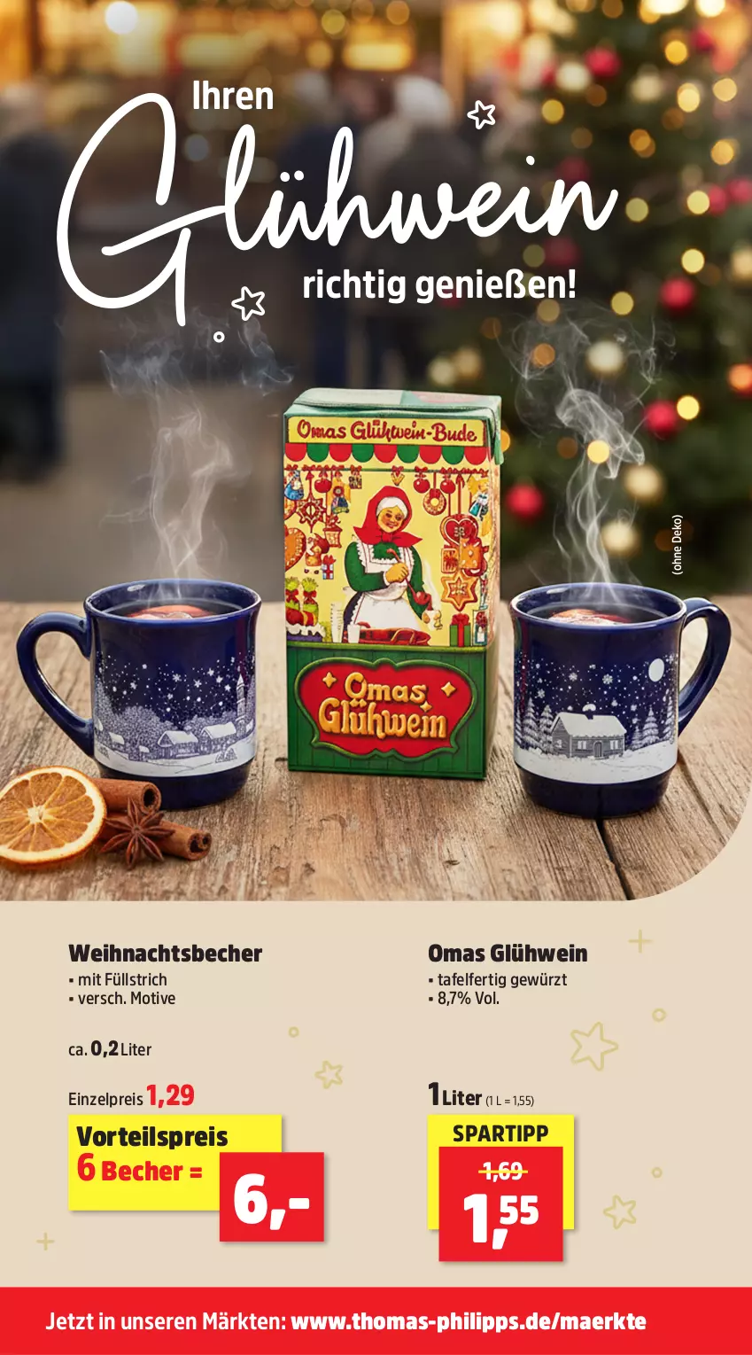 Aktueller Prospekt Thomas Philipps - von 27.10 bis 01.11.2025 - strona 21 - produkty: Becher, eis, gewürz, Glühwein, reis, spartipp, Ti, vorteilspreis, wein