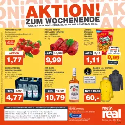 Gazetka promocyjna Real - Gazetka - ważna od 07.10 do 07.10.2023 - strona 28 - produkty: Alwa, bosch, bourbon, bourbon whiskey, braten, eis, elle, ente, erdnuss, gerolsteine, gerolsteiner, gulasch, Jacke, jim beam, LG, lorenz, mineralwasser, Narzissen, nuss, reis, rind, rinder, Rinderroulade, rinderrouladen, rispentomaten, rouladen, rwe, Schal, Schale, steiner, Ti, tomate, tomaten, tuc, wasser, whiskey