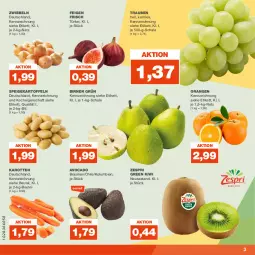 Gazetka promocyjna Real - Gazetka - ważna od 07.10 do 07.10.2023 - strona 3 - produkty: avocado, beutel, Birnen, eis, Elan, Feigen, karotten, kartoffel, kartoffeln, kiwi, orange, orangen, Schal, Schale, speisekartoffeln, Ti, trauben, zespri, zwiebel, zwiebeln