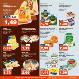 Gazetka promocyjna Real - Gazetka - ważna od 07.10 do 07.10.2023 - strona 6 - produkty: almette, arla, auer, Bau, Bauer, bergader, brot, butter, butterkäse, champignon, chaumes, eis, esrom, fleisch, fol epi, frischkäse, hartkäse, hochland, homann, kartoffel, kartoffelsalat, Käse, käse vielfalt, Kürbis, latte, LG, Mett, milka, milkana, nudel, nuss, Old Amsterdam, reis, sahne, salat, schnittkäse, Ti, torte, weichkäse, ZTE